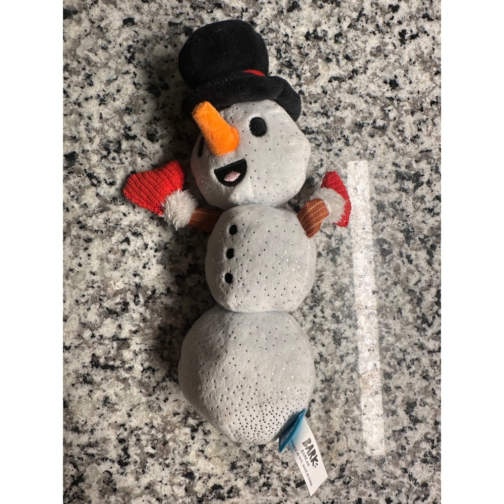 Bark Dog Toy Plush Snowman Squeaker Christmas Holiday‎ Festive